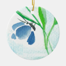 Ornement bleu de papillon