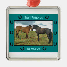 Ornement d'amants de cheval de meilleurs amis