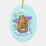 Ornement d'ange de chat de Rambo Kitty