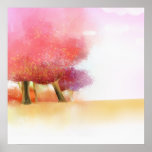 ornement d'arbres d'automne affiches