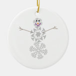 Ornement de bonhomme de neige de flocon de neige