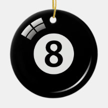 Ornement de boule de piscine du numéro huit - le d