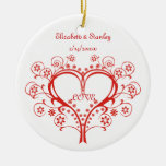 Ornement de coutume de Saint-Valentin de coeur de 