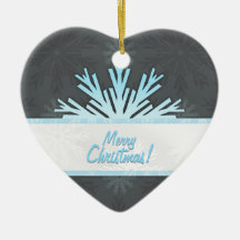 Ornement de gris bleu de flocons de neige de vacan