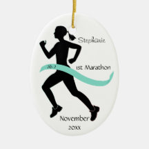 Ornement de marathonien de femme dans Teal