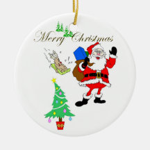 Ornement de Noël d'amusement du père noël