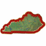 Ornement de Noël de carte du Kentucky coupé Photo En Relief