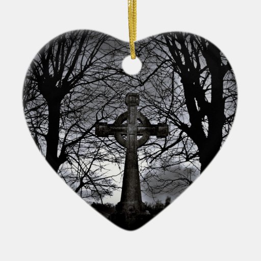 Ornement de Noël de coeur de croix celtique et d'a
