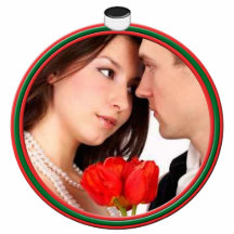 Ornement de Noël de mariage Photo Sculpture