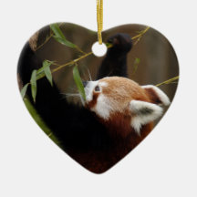 Ornement de Noël de panda rouge