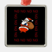 Ornement de Noël de Père Noël Ho Ho Ho Ho