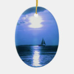 Ornement de Noël de vacances de bateau de navigati