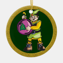 Ornement de Noël des elfes de Père Noël