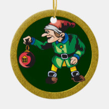 Ornement de Noël des elfes de Père Noël