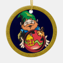 Ornement de Noël des elfes de Père Noël