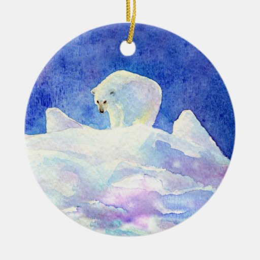 Ornement de Noël d'ours blanc