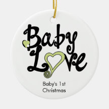 Ornement de Noël du bébé d'amour de bébé premier