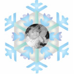 Ornement de Noël personnalisé par photo de flocon  Photo En Relief