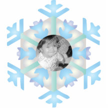 Ornement de Noël personnalisé par photo de flocon  Photo En Relief