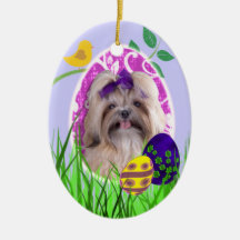 Ornement de Shih Tzu Pâques