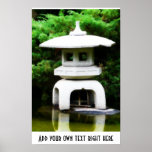 Ornement de statue de style japonais affiche