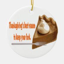 Ornement de tarte de thanksgiving