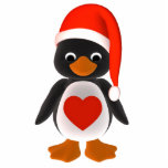 Ornement de vacances de pingouin de Père Noël Photo En Découpe
