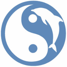 Ornement de Yin Yang de dauphin Photo En Relief