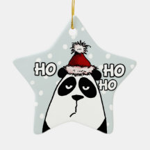 ornement d'étoile - ho ho panda