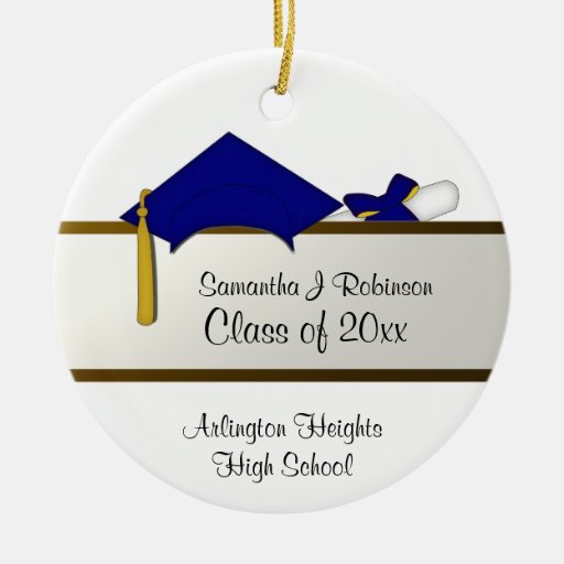 Ornement d'obtention du diplôme de casquette bleu