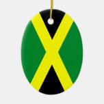 Ornement d'ovale de drapeau de la Jamaïque