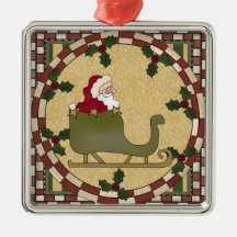 Ornement du père noël et de Noël de Sleigh