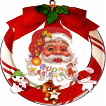 Ornement du père noël photos en relief