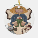 Ornement en céramique de Noël d'amis d'ange