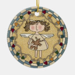 Ornement en céramique de Noël d'ange minuscule