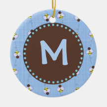 Ornement fait sur commande de monogramme de fourmi