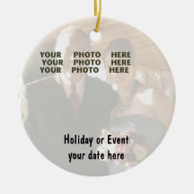 Ornement fait sur commande de vacances de photo