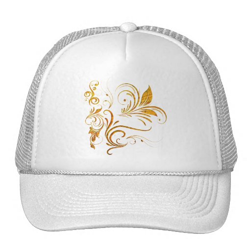 Ornement floral en or casquettes de camionneur