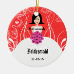 Ornement fuchsia et de corail de demoiselle d'honn