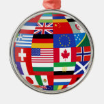Ornement global de souvenir de drapeaux