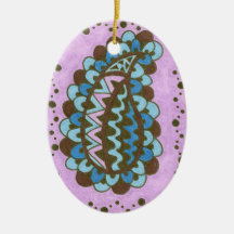 Ornement mauve-clair et bleu de Paisley