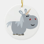 Ornement mignon de licorne de bande dessinée d'Uns ornements