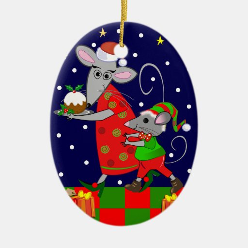 Ornement mignon de Noël avec des souris