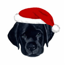 Ornement noir de Noël de Labrador Découpage En Acrylique