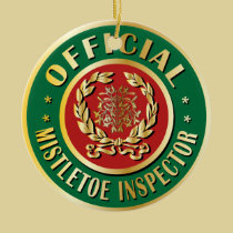 Ornement officiel de vacances d'inspecteur de gui ornements
