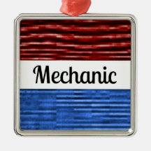 Ornement patriotique de Noël de mécanicien