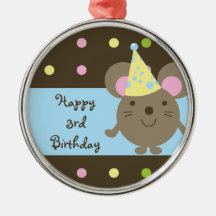 Ornement personnalisable de joyeux anniversaire de