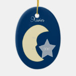 Ornement personnalisé céleste de Noël de LUNE ornements