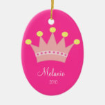 Ornement personnalisé CROWN de PRINCESSE Noël ornements