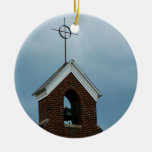 Ornement religieux de Noël de Steeple d'église